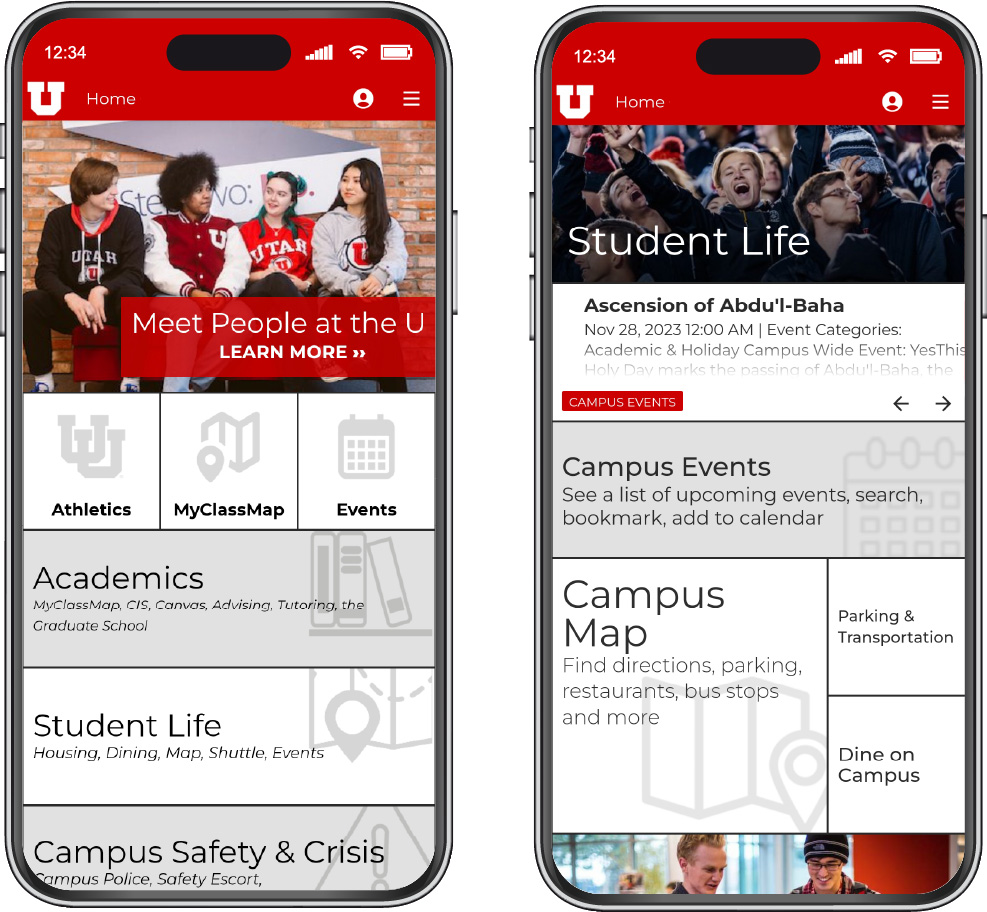 Old app screen design