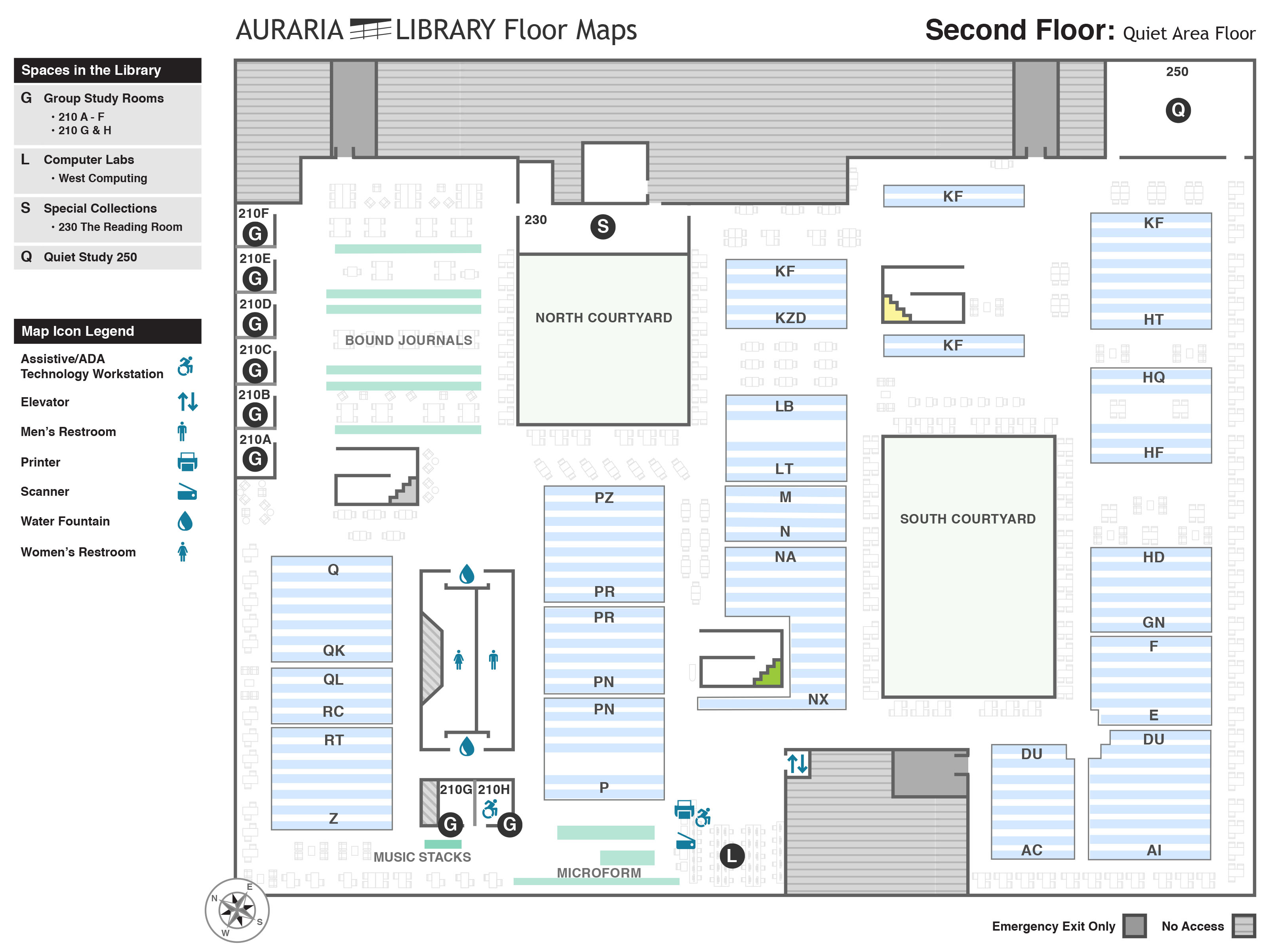 New second floor map library design